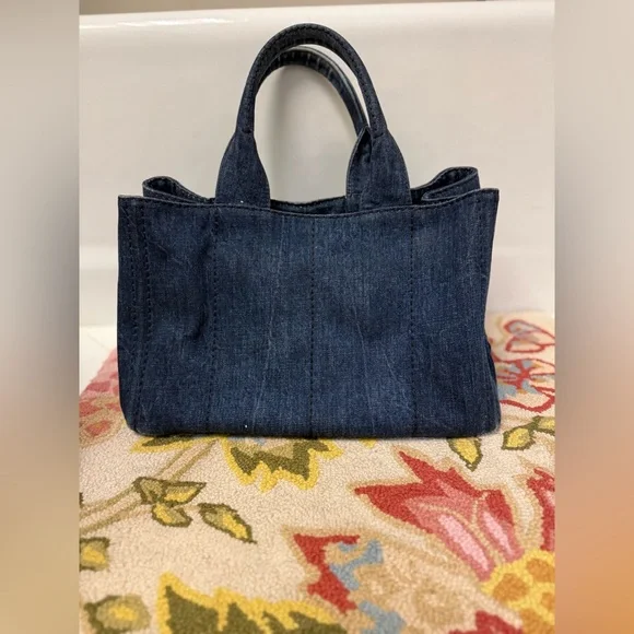 PRADA Canapa Denim Tote Bag Girlhood - Picture 6 of 16